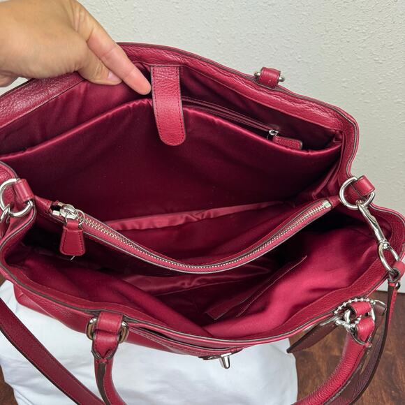 Coach Park Leather Carryall  Satchel Tote Handbag - Picture 5 of 12